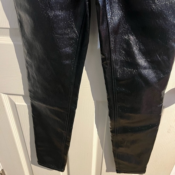 Free People Phoenix Coated Jeans Liquid Black NWT - Picture 7 of 16